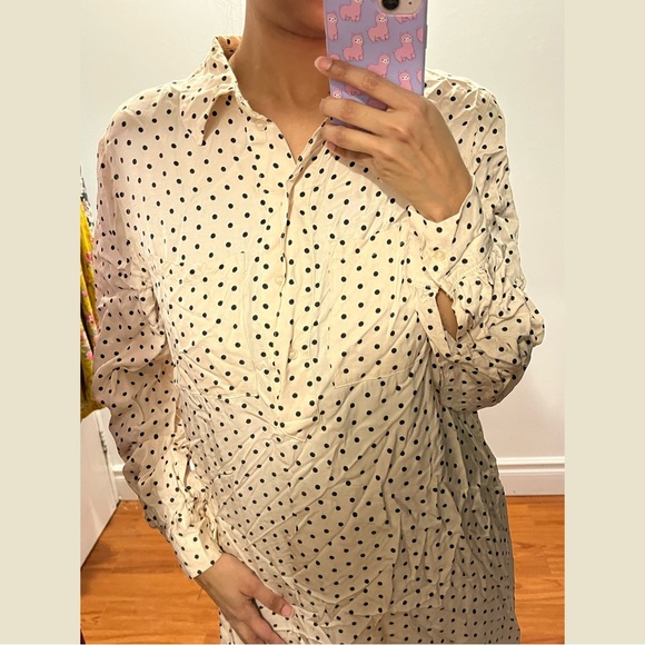 POLKA DOT OFF WHITE TUNIC - Picture 4 of 5